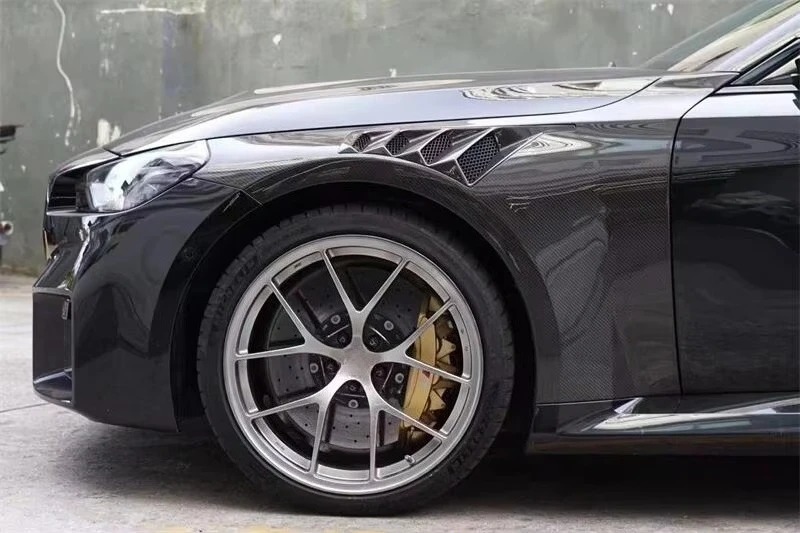 M2 Carbon Fiber Front Fender for  G87 2023+carbon Fiber Ventilated Fender for  M2 Front Wing Aviation Body Kit